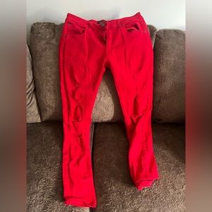 Men’s Red Skinny Jeans